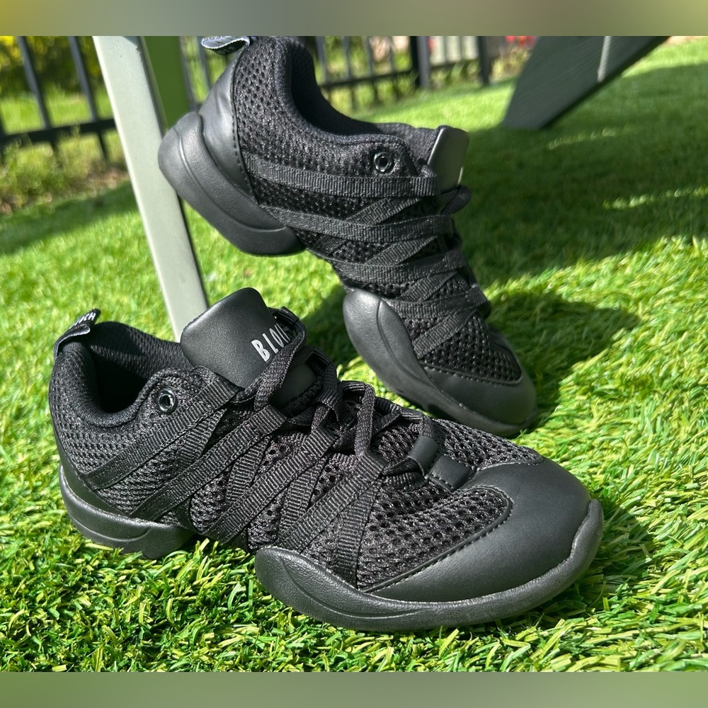 Bloch Criss Cross Dance Sneakers Shoes Kids 13.5 Spit Sole Hip Hop Youth Black